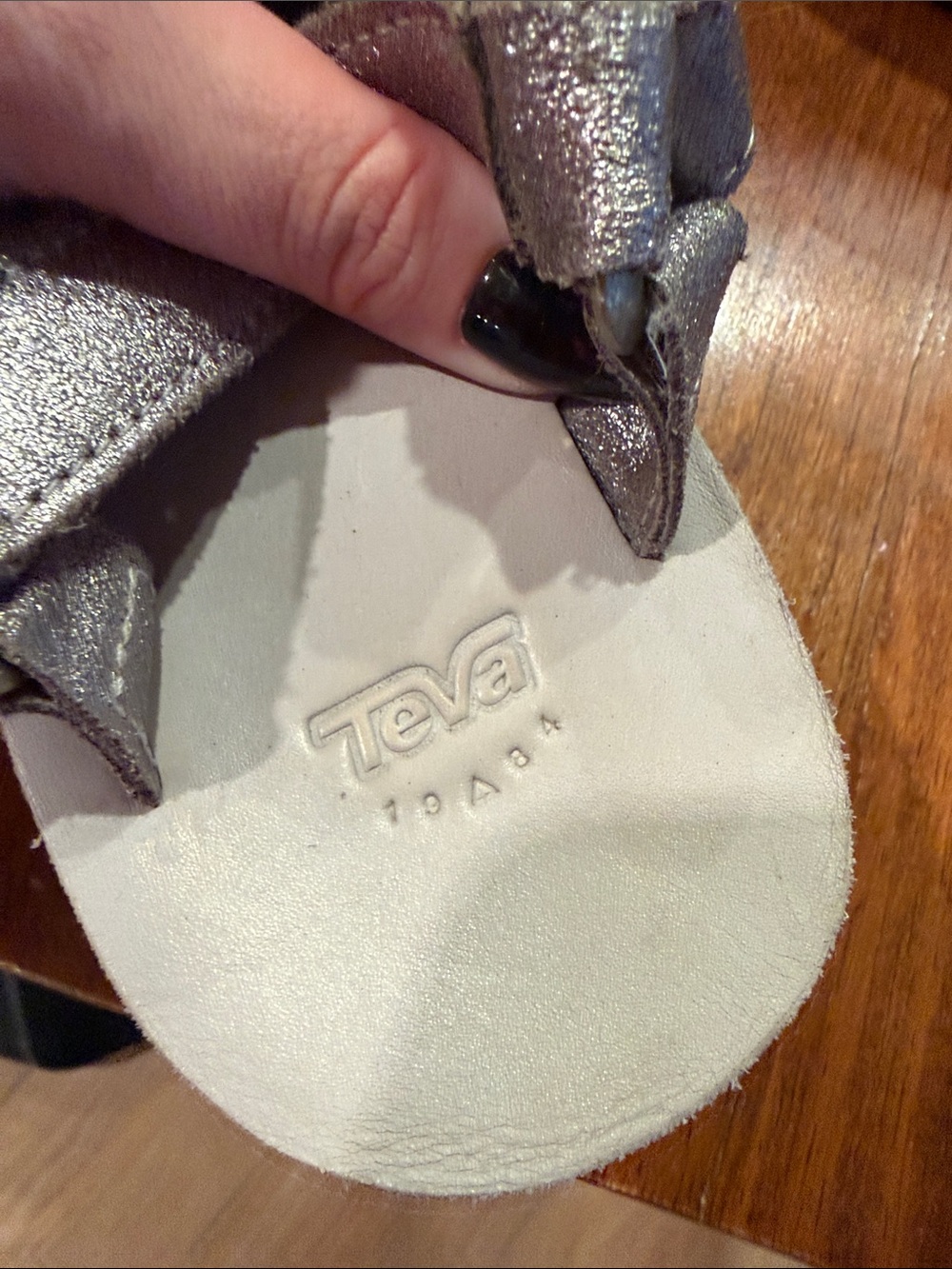 Teva Metallic Silver Platform Sport Sandals - Picture 3 of 6